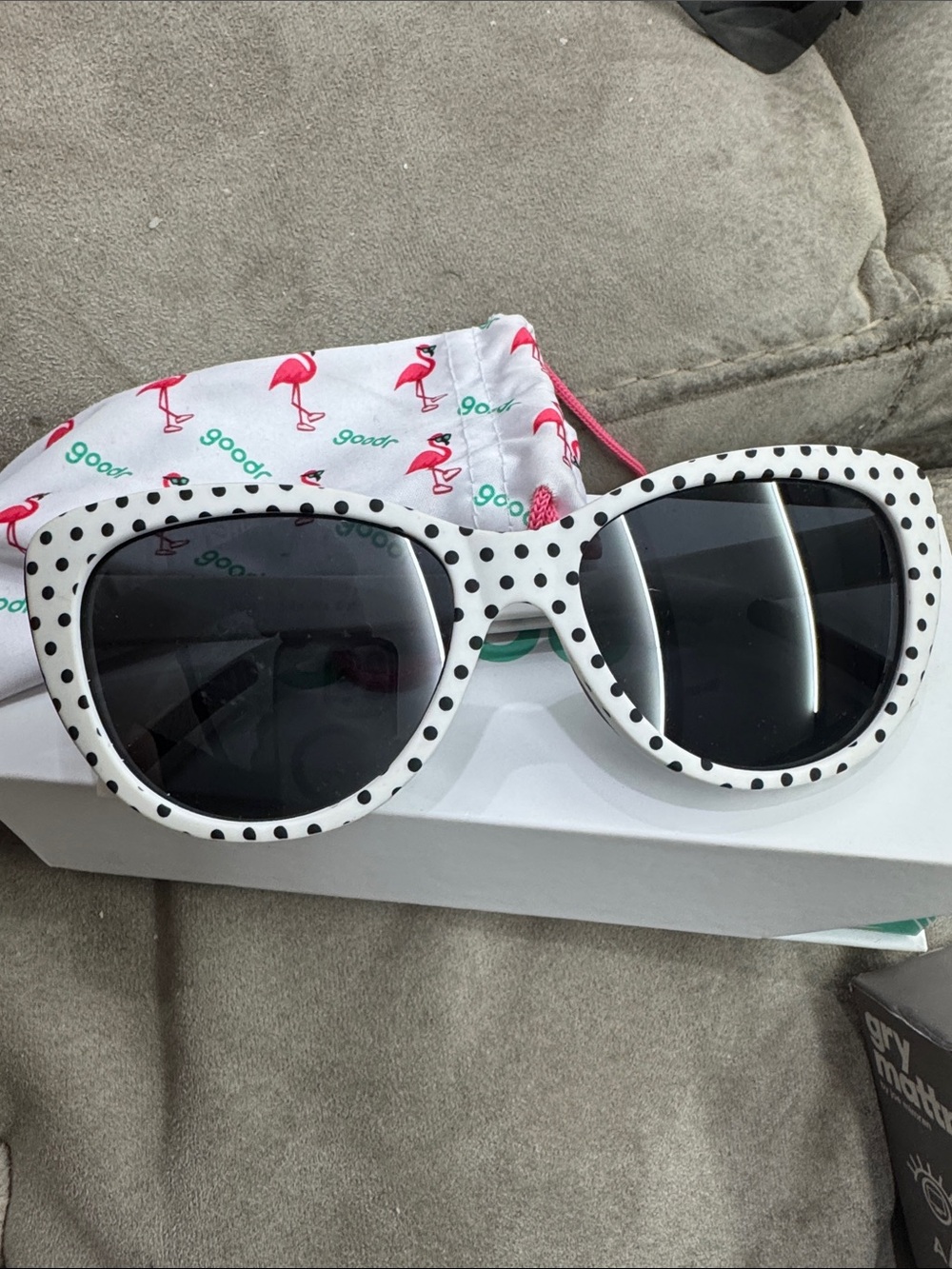 Polk it like it’s dot. Goodr Black and White Polka Dot Women’s Sunglasses